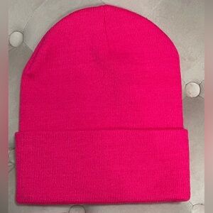 Neon Pink Beanie Hat